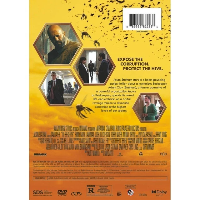 THE BEEKEEPER🐝🐝🐝(DVD, 2024) New‼️ Jason Statham..free Shipping 💯 13.95