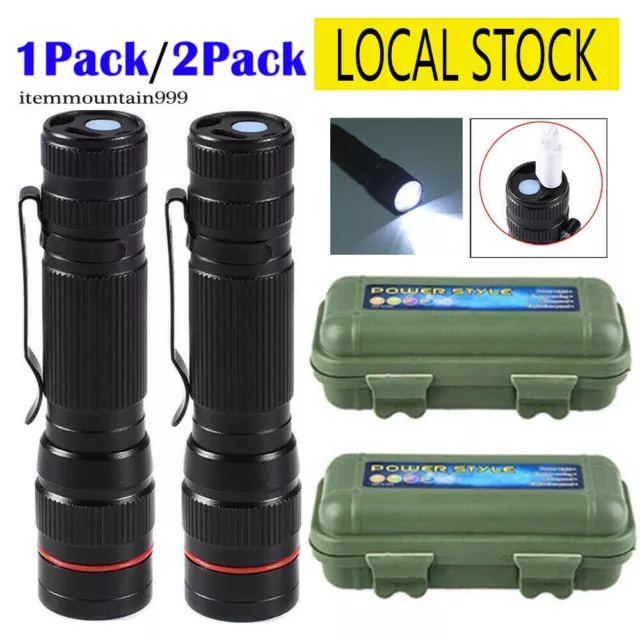 12000000 lumens Small LED Mini Flashlight Pocket Super Bright Torch Rechargeable