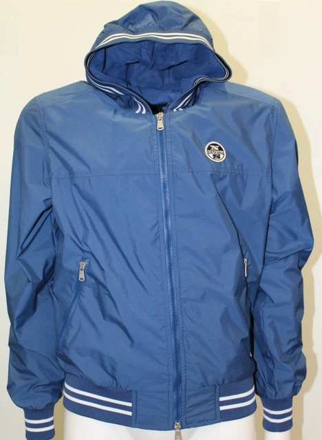 Giacca da uomo blu oceano North Sails sound con zip cappuccio e tasche casual