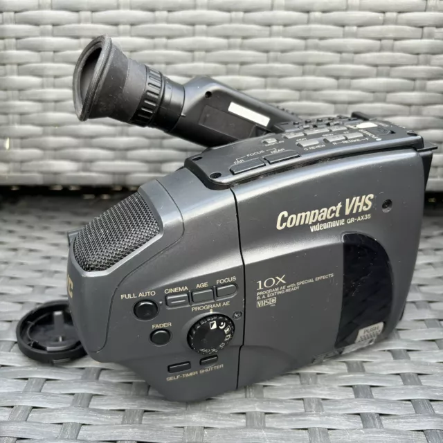 JVC GR-AX35 Compact VHS Videomovie Camcorder Black  UNTESTED  No Wires / Battery