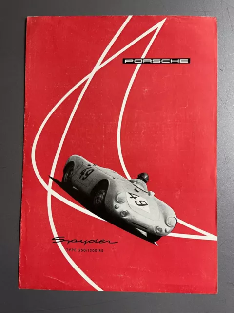 1955 Porsche 550 Spyder M&M 62 Sheet / Brochure, Prospekt English - RARE!! L@@K