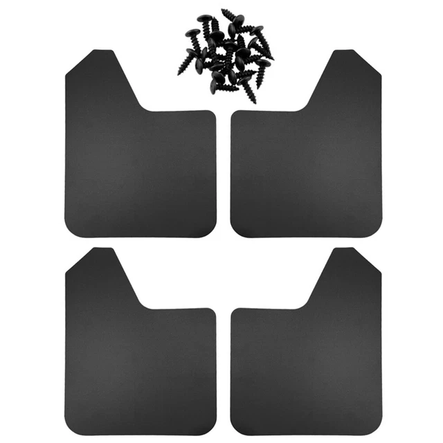 Set lembi fango base universale auto nero (4 pz + 16 pz vite)
