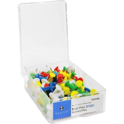 Business Source 1/2" Assorted Head Push Pins