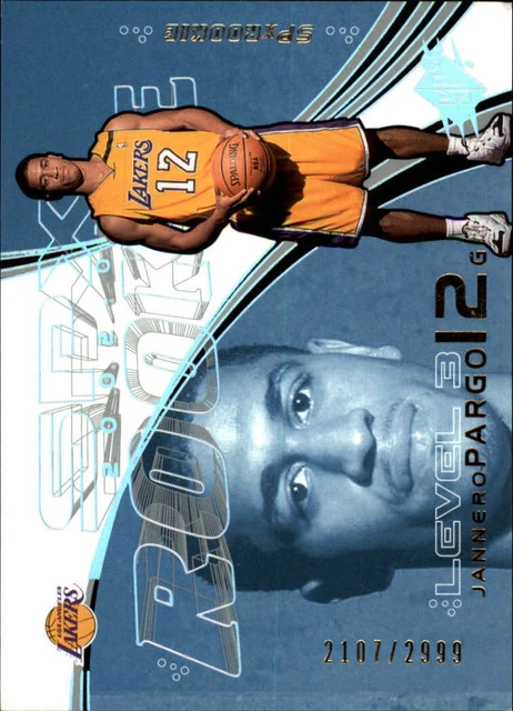 2002-03 SPx Los Angeles Lakers Basketball Card #162 Jannero Pargo Rookie/2999