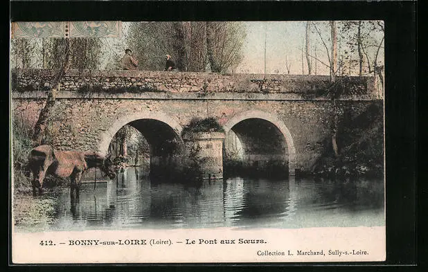 CPA Bonny-sur-Loire, Le Pont aux Soeurs 1906