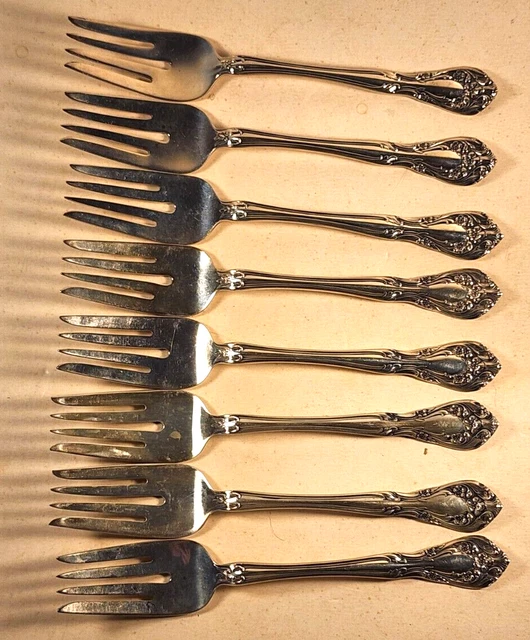 LOT OF ALVIN CHATEAU ROSE STERLING SILVER SALAD FORKS APPROX 290
