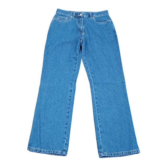 Jeans denim blu George gamba dritta rialzata taglia 12 (HX14)