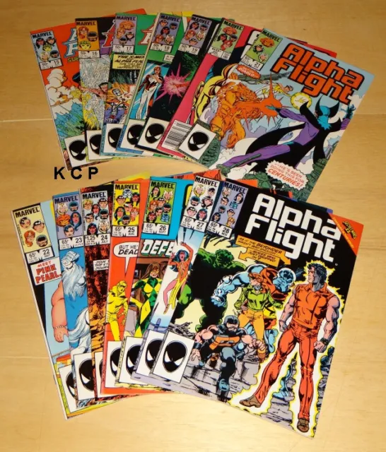 14x Marvel Alpha Flight comics #15-#28 Vol.1 x-men #19 Talisman Namor bundle lot