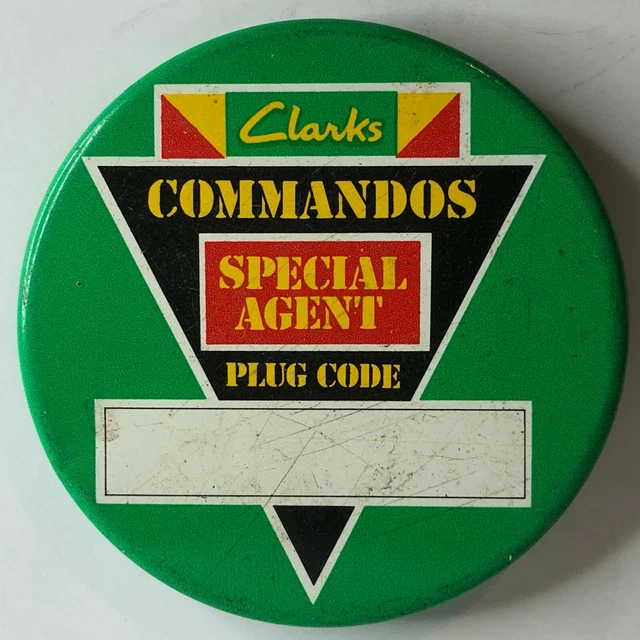 Python Commandos 1970'S CLARKS COMMANDOS Special Agent Badge Boys Shoe Advertising 53 mm ...