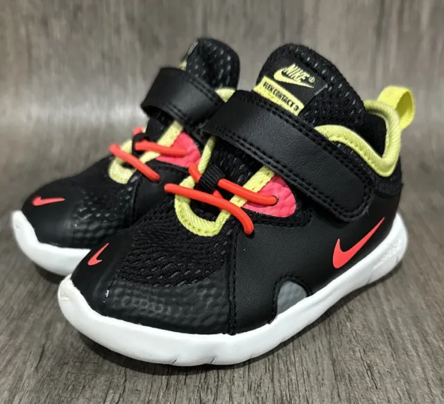 Nike Flex Contact 3 Toddler Youth Boys 5C Shoes Black