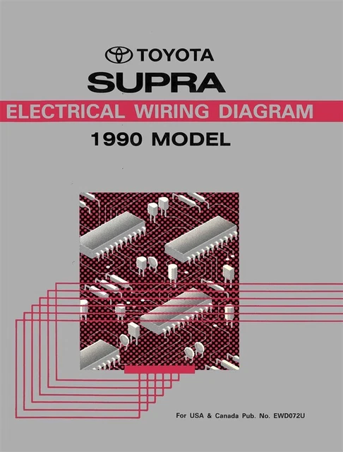 1990 TOYOTA SUPRA Wiring Diagrams Schematics Layout Factory OEM EUR 121