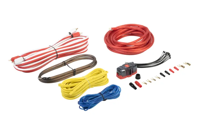Vibe Critical Link 8 Awg Guage 1500W Amp/Amplifier Wiring Kit Power Rca Fuse