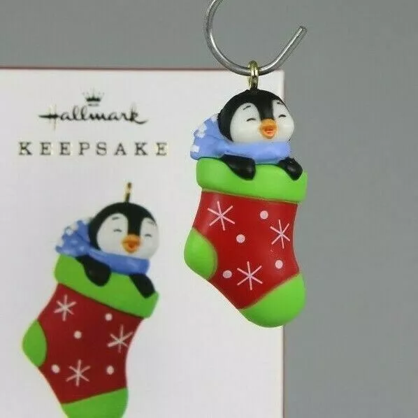 Hallmark Keepsake Miniature - A Snuggly Stocking Petite Penguins Ornament 2021