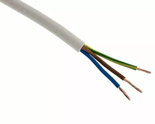 Cable Alimentation Electrique Au Metre H05Vv-F 3G1.5 Souple 3X1,5 Mm²  Fil