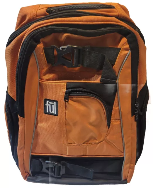 FuL Overton Backpack Orange Black 18"