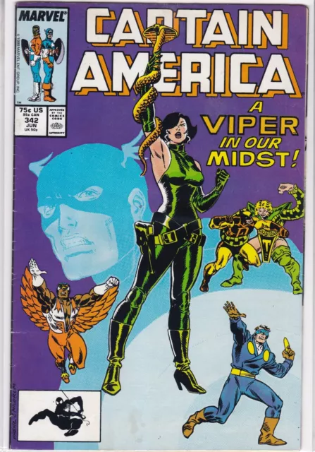 Marvel Comics Captain America Vol. 1 #342 June 1988 Fast P&P Same Day Dispatch