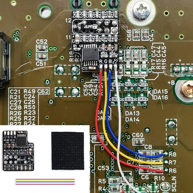 SNES RGB PCB Mod Amp with CSync (THS7374) mod For 1CHIP-03 and SNES ...