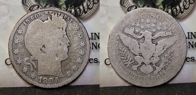 1896 S Barber Quarter 25c Better Date!