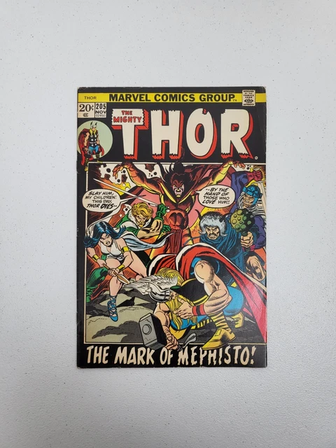 The Mighty Thor #205 Mephisto Appearance 1972 Marvel Comics