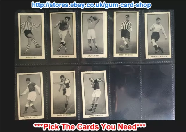 D.c. Thomson Famous Footballers 1956 (Different) B&W (G/F) *Please Select*