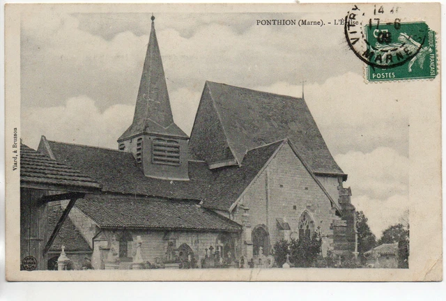 PONTHION - Marne - CPA 51 - l' église