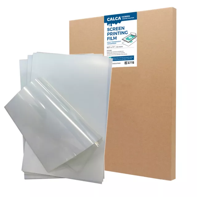 50 Sheets 8.5" x 11" Waterproof Inkjet Milky Transparency Film - 5 Mil