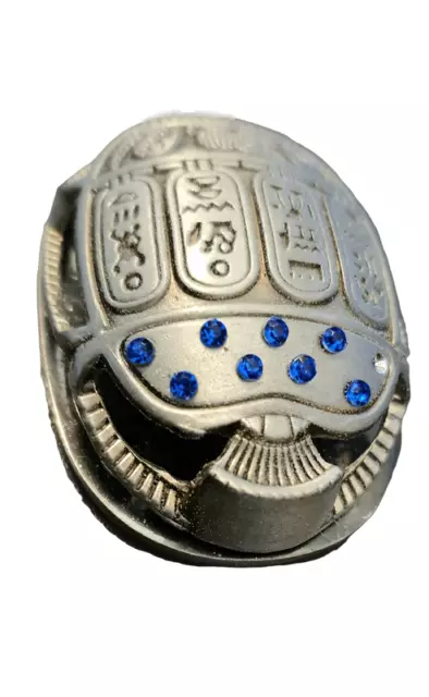 Exquisite Egyptian Scarab Beetle - Carved Metal for an Aura of  Ancient Magic