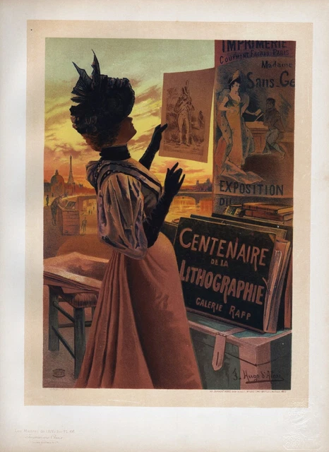 Affiche Alphonse Mucha "Biscuits Lefèvre Utile" - Art Nouveau - Haute