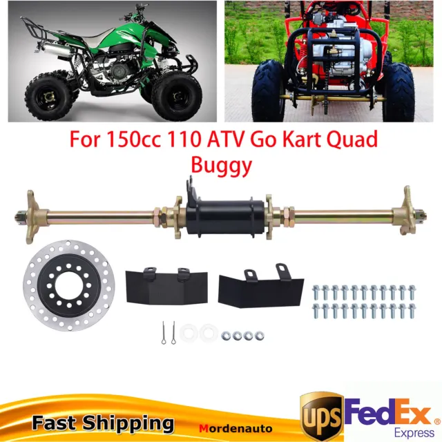 28" Rear Axle Complete Kit 3 Hole Wheel Hub For 150cc 110 ATV Go Kart Quad Buggy