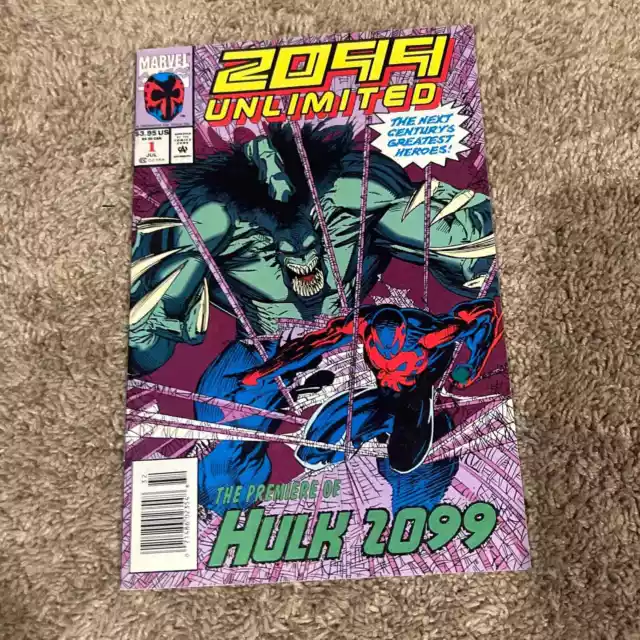 2099 Unlimited #1 Spider-Man 1st Hulk 2099 UPC Newsstand 1993 Marvel Comics