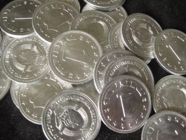 Yugoslavia 1 Dinar 1963   BU  lot of 25  BU coins