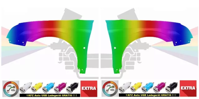 DACIA LOGAN II ab-2012 Kotflüge Rechts+Links SATZ Wunschfarbe  PROFESSIONAL