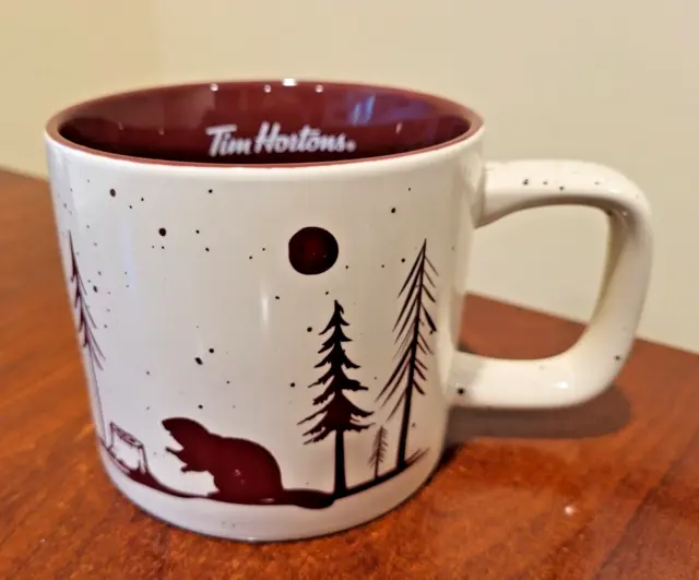 TIM HORTON'S  Coffee Mug  2019   CAMPING TREES  BEAVER