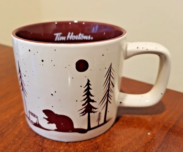TIM HORTON'S  Coffee Mug  2019   CAMPING TREES  BEAVER