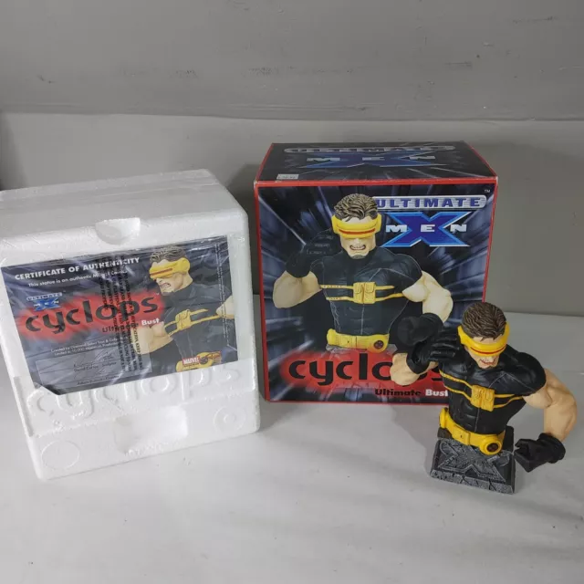 Diamond Select 2002 Ultimate X-Men Cyclops 7" Bust Statue Limited Edition COA