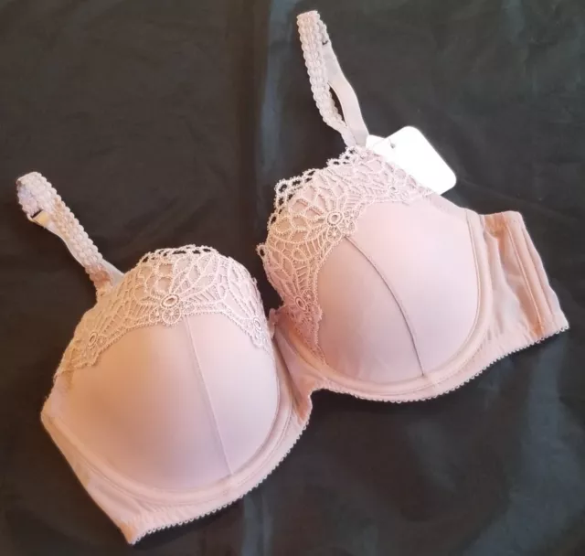 AFFINITAS Intimates Barely Blush Underwire Lace Trim Bra Women's Size 36C - NEW