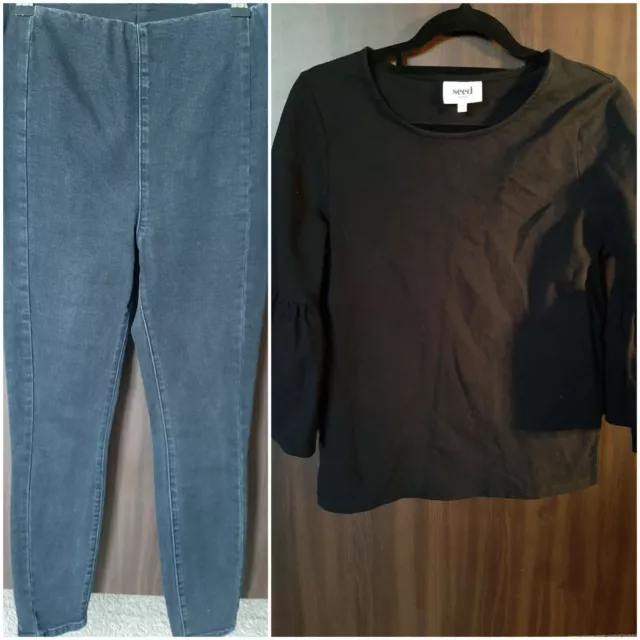 Seed Heritage Bundle Bulk Black LS Top And Jegging Denim Size XS 8 outfit