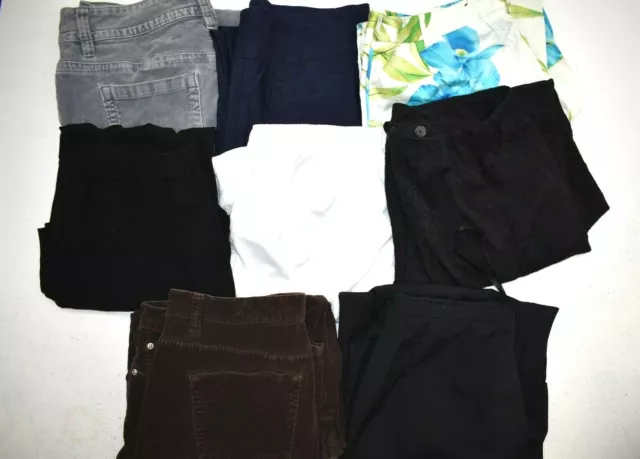 Wholesale Bulk Lot Of 8 Womens Size 16 Casual Mix Brand Bottoms Pants