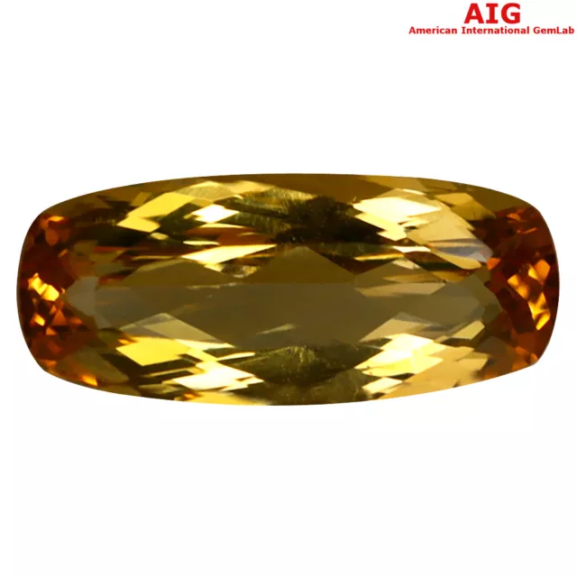 1.94 CT Aig Certifié Coupe Ovale (12 X 5 MM ) Orange Jaune Impérial Topaze