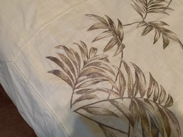 *Tommy Bahama* EMBROIDERED BOTANICAL Full Duvet Cover - Preowned