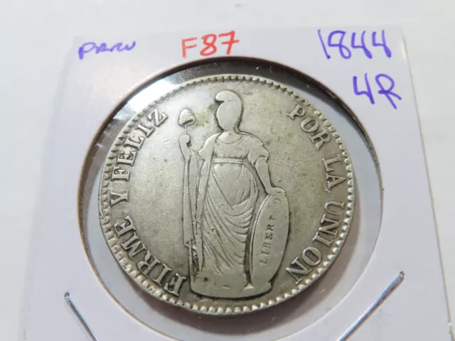 F87 Peru 1844 4 Reales