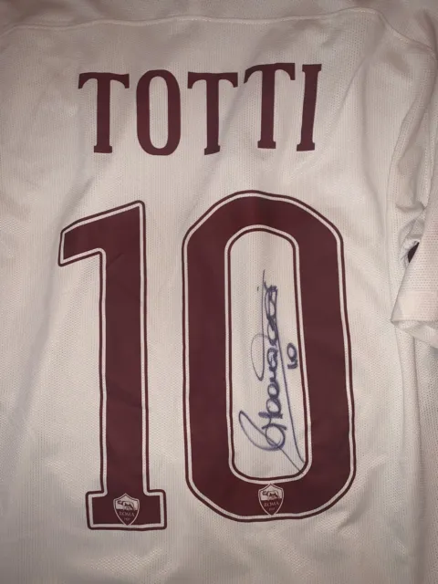 Totti Match Worn Shirt Nike Signed Maglia Roma 2016/2017 Maglia Calcio Football