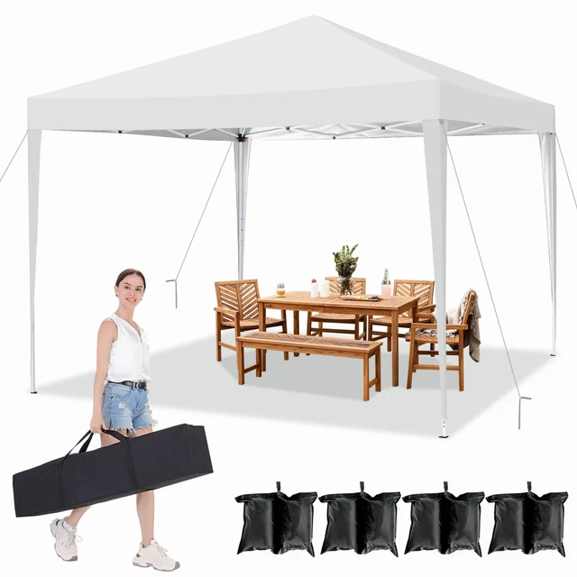 Pavillon 3x3m Wasserdicht Gartenzelt Faltpavillon Partyzelt Popup Faltbar Zelt