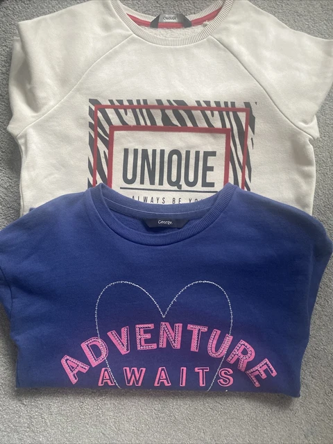 Girls Sweatshirt jumper Bundle X 2 - Aged 7-8 From George *VGC*