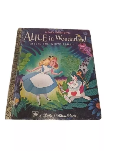 Walt Disney’s Alice In Wonderland Meets The White Rabbit Little Big Book 1979