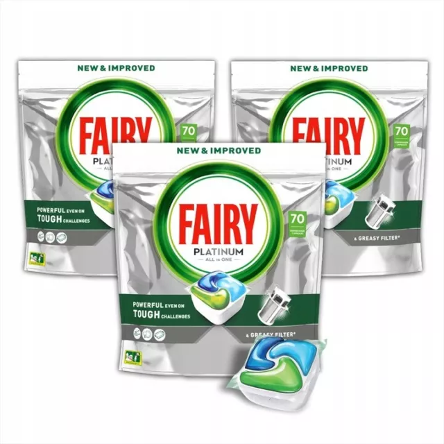 Fairy Platinum Spülmaschinen Tische All In One 70/140/210 Stk Neu