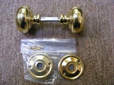 victorian 54mm pair smooth polished brass mortice door knobs,suit carpenter 1024