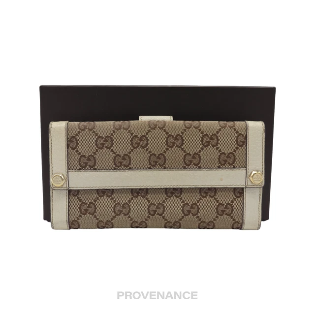 Gucci GG Canvas Long Wallet - White