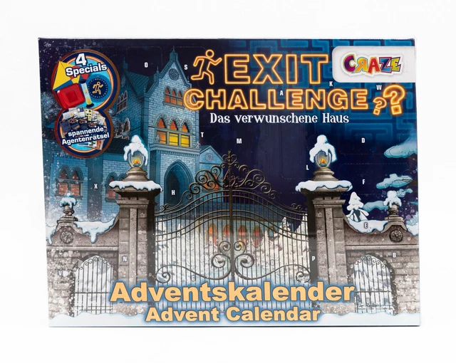 ADVENT CALENDAR EXIT Escape Room Game Challenge The Haunted House