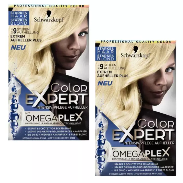 2x Schwarzkopf Color Expert Aufheller Extrem L9 Intensiv-Pflege Color-Creme